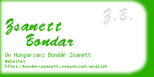 zsanett bondar business card