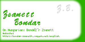 zsanett bondar business card